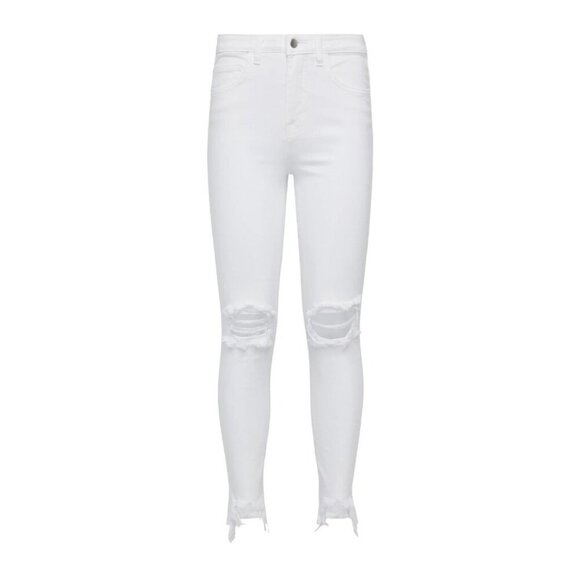 L'AGENCE High Line Jeans Size 25 Womens Blanc Destruct $435 - Picture 13 of 13